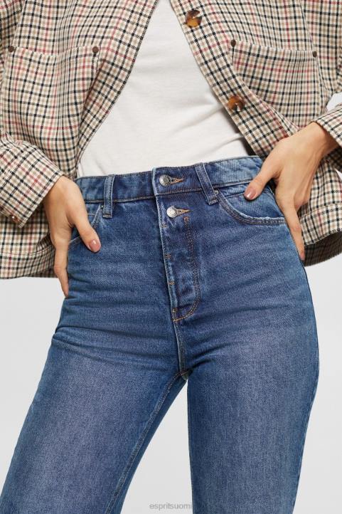 naiset Esprit sininen keskipesu korkeat retroflare farkut denim 82T6327
