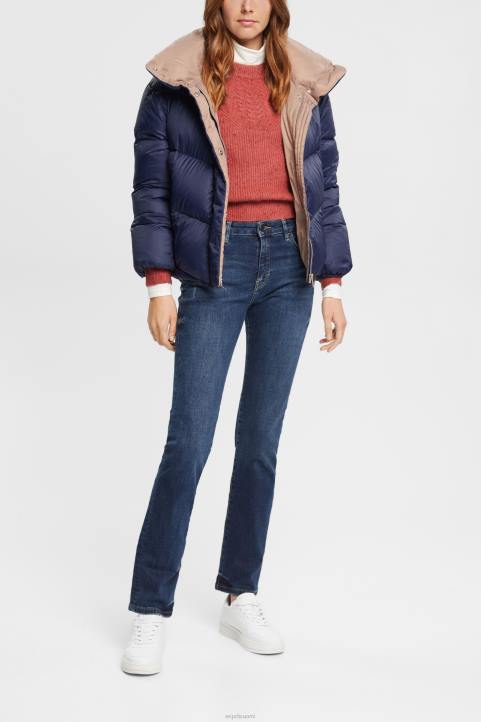 naiset Esprit sininen tumma pesu suoralahkeiset farkut denim 82T6439