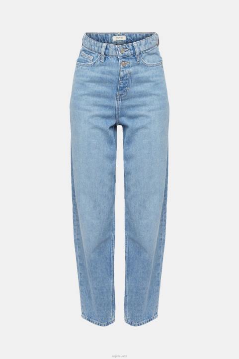 naiset Esprit sininen valo pesu korkeat banaanimalliset farkut denim 82T6321