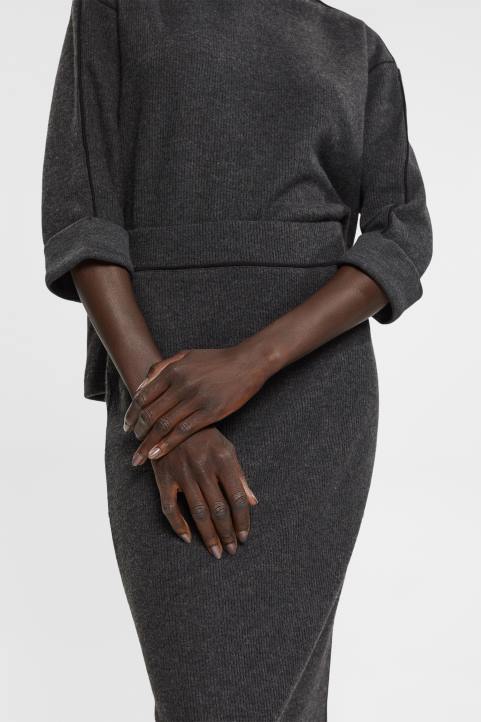 naiset Esprit antrasiitti joustinneulottu kynähame hameet 82T6431