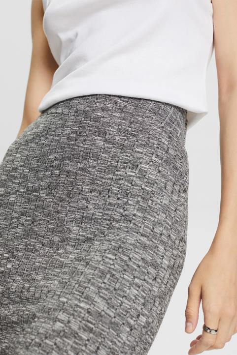 naiset Esprit antrasiitti space dye rib-neulottu midihame hameet 82T6534
