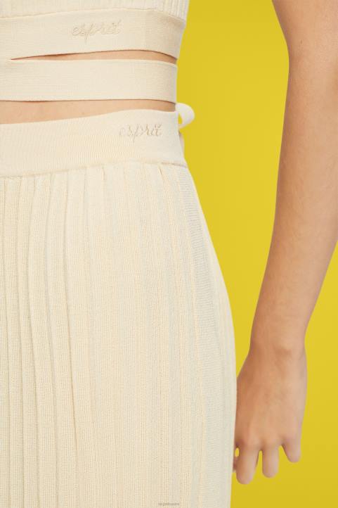 naiset Esprit hiekka laskostettu midihame hameet 82T6483