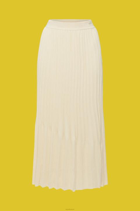 naiset Esprit hiekka laskostettu midihame hameet 82T6483