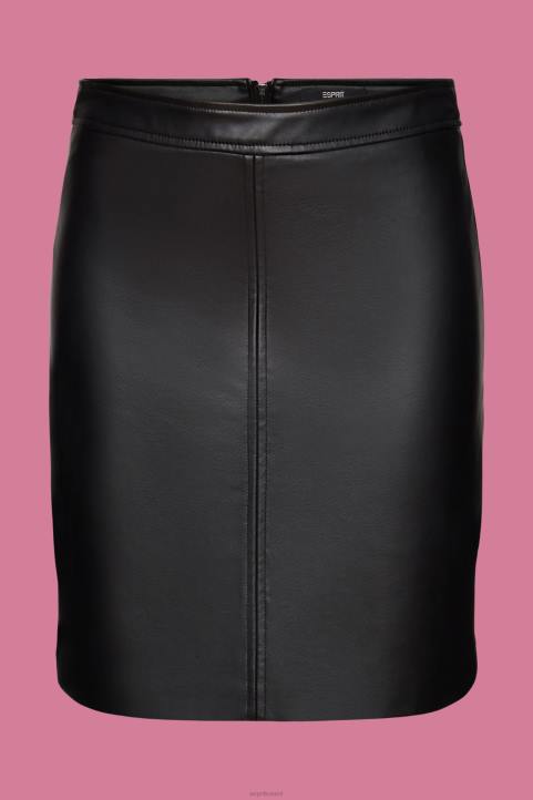 naiset Esprit musta keinonahkainen minihame hameet 82T6400