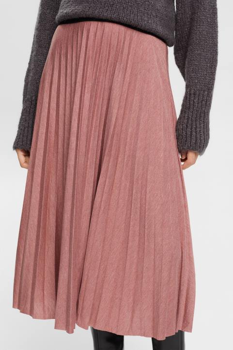 naiset Esprit terrakotta laskostettu midihame hameet 82T6433