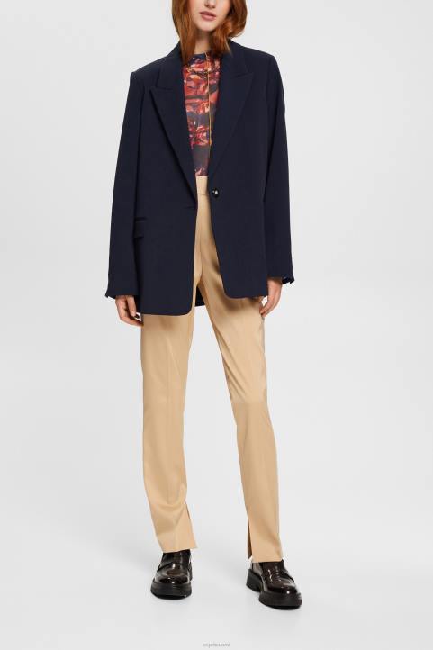 naiset Esprit kerma beige korkeat halkiohelmahousut housut & housut 82T6326