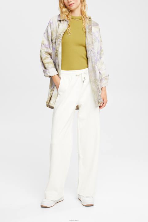 naiset Esprit luonnonvalkoinen leveälahkeiset verkkarit housut & housut 82T6527