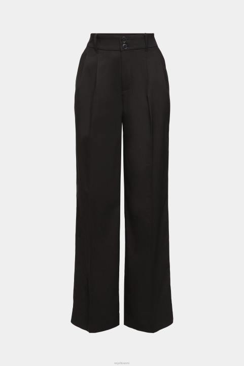 naiset Esprit musta korkeat leveälahkeiset housut housut & housut 82T6246