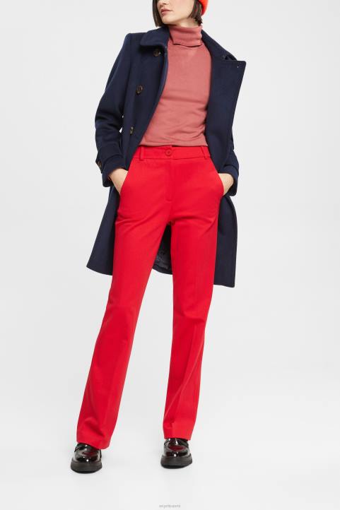 naiset Esprit tummanpunainen joustavat korkeat bootcut-housut housut & housut 82T6336