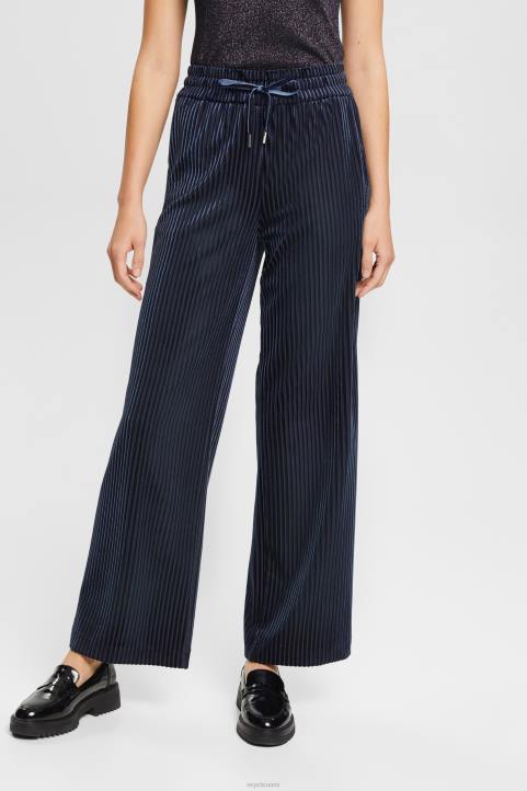 naiset Esprit laivasto leveät raidalliset lenkkeilyhousut lenkkeilijät 82T6423