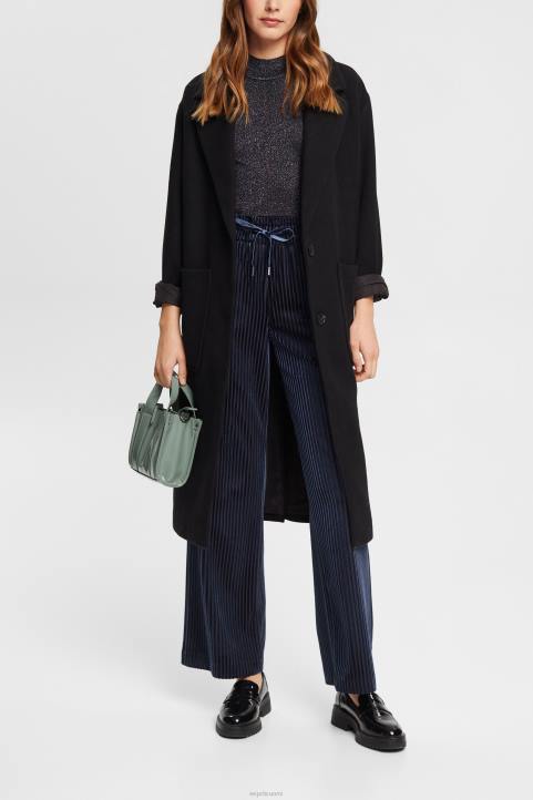 naiset Esprit laivasto leveät raidalliset lenkkeilyhousut lenkkeilijät 82T6423