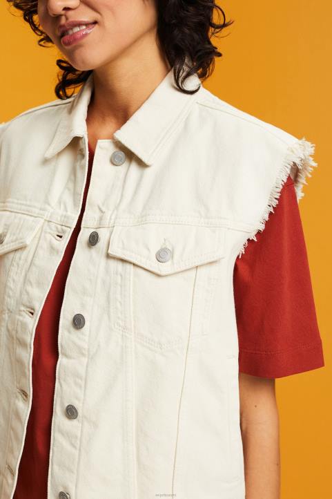 naiset Esprit jäätä rispaantunut denim liivi liivi 82T662