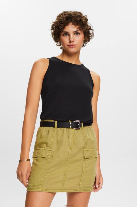 naiset Esprit musta viskoosiliivin yläosa liivi 82T6260