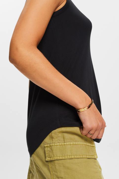 naiset Esprit musta viskoosiliivin yläosa liivi 82T6260