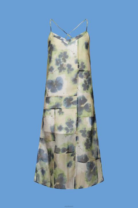 naiset Esprit keltainen kuvioitu organza midi-mekko mekot 82T6197