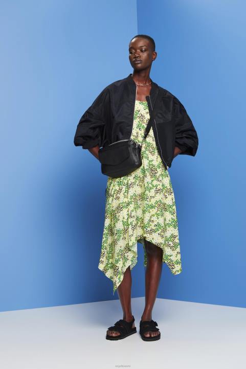 naiset Esprit keltainen painettu midi-mekko mekot 82T6237