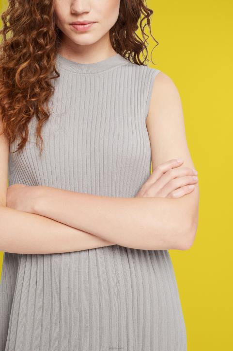 naiset Esprit keskiharmaa laskosmallinen ja leveä mekko mekot 82T6381