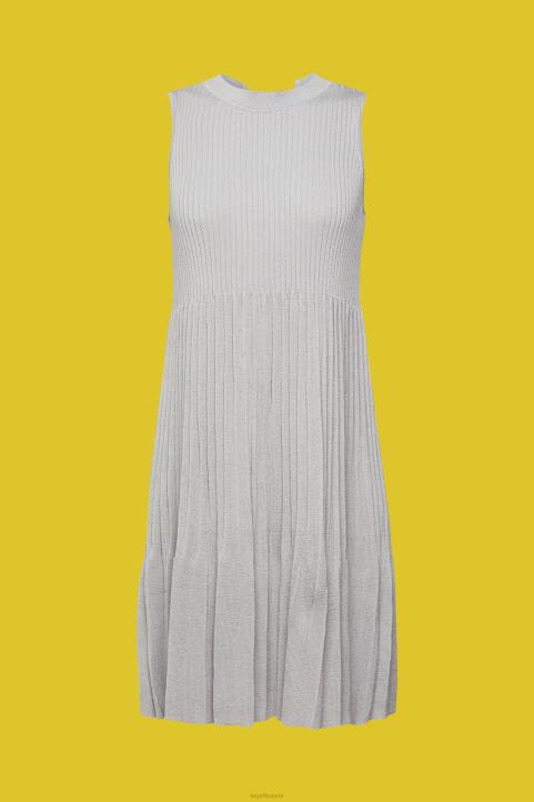 naiset Esprit keskiharmaa laskosmallinen ja leveä mekko mekot 82T6381