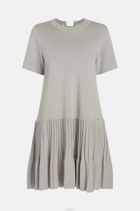 naiset Esprit keskiharmaa laskostettu peplum mekko mekot 82T6487