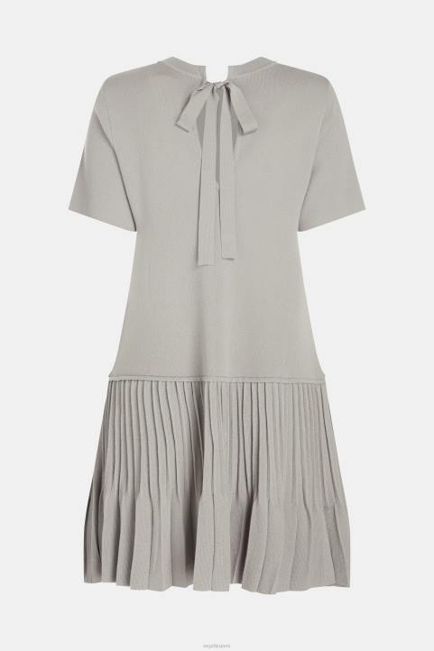 naiset Esprit keskiharmaa laskostettu peplum mekko mekot 82T6487