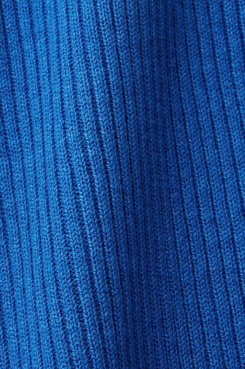 naiset Esprit kirkkaan sininen joustinneulemekko, pellavasekoitus mekot 82T6112