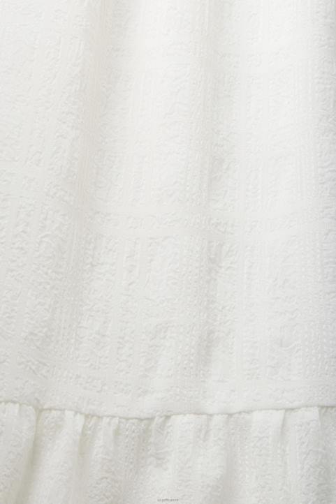 naiset Esprit luonnonvalkoinen kevyt midi-mekko ilmapallohihoilla mekot 82T6294