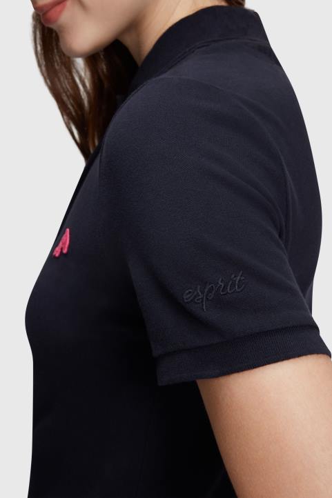 naiset Esprit musta Dolphin Tennis Clubin klassinen poolomekko mekot 82T6504