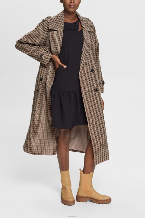 naiset Esprit musta minimekko leikkauksella mekot 82T6429