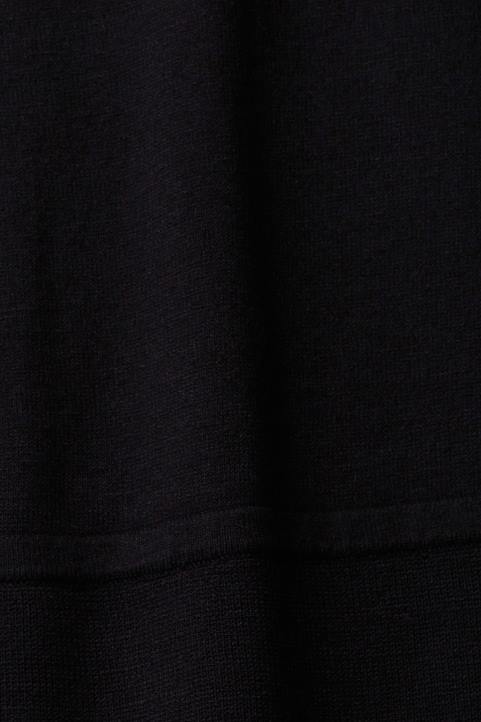 naiset Esprit musta neulemekko, jossa halkiohihat, lenzing ecovero mekot 82T6442