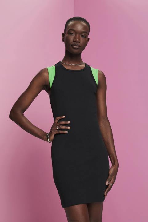 naiset Esprit musta resori jersey-mekko mekot 82T6285