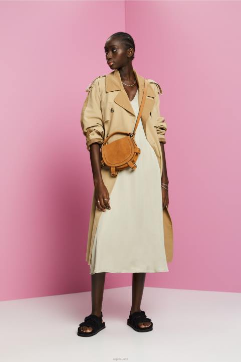 naiset Esprit pölyisen vihreä satiininen midi-mekko mekot 82T655