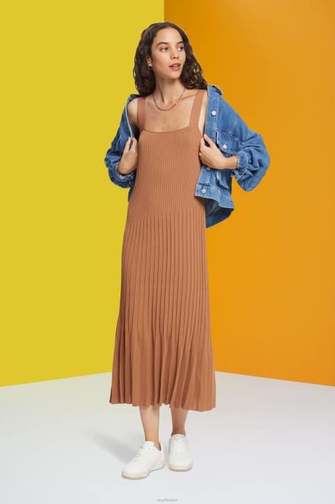 naiset Esprit ruskea laskosnauhamekko mekot 82T6491