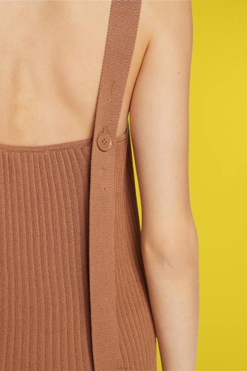 naiset Esprit ruskea laskosnauhamekko mekot 82T6491