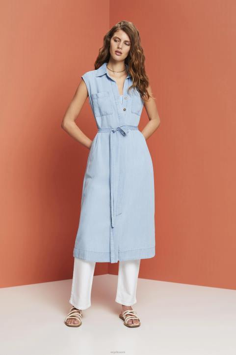 naiset Esprit sininen valo pesu mekot kudotut mekot 82T6181