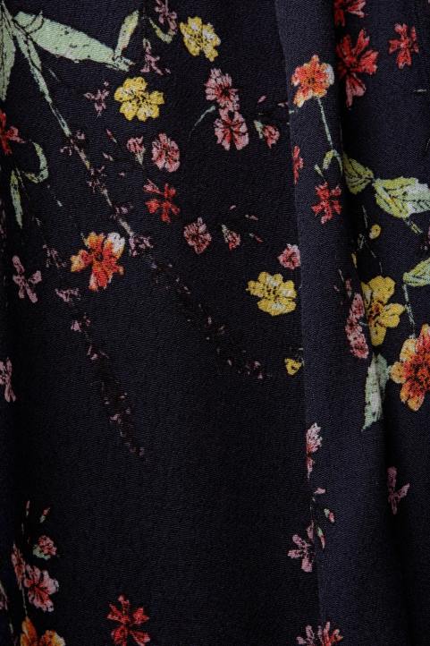 naiset Esprit tummansininen painettu midimekko, jossa solmittava vyö mekot 82T6189