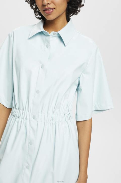 naiset Esprit vaalean vesivihreä tekonahkainen paitamekko mekot 82T6295