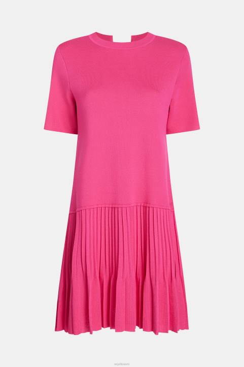 naiset Esprit vaaleanpunainen fuksia laskostettu peplum mekko mekot 82T6380