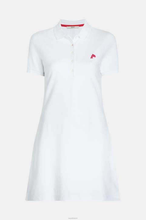 naiset Esprit valkoinen Dolphin Tennis Clubin klassinen poolomekko mekot 82T6505