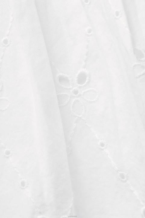naiset Esprit valkoinen brodeerattu mekko, 100% puuvillaa mekot 82T6186