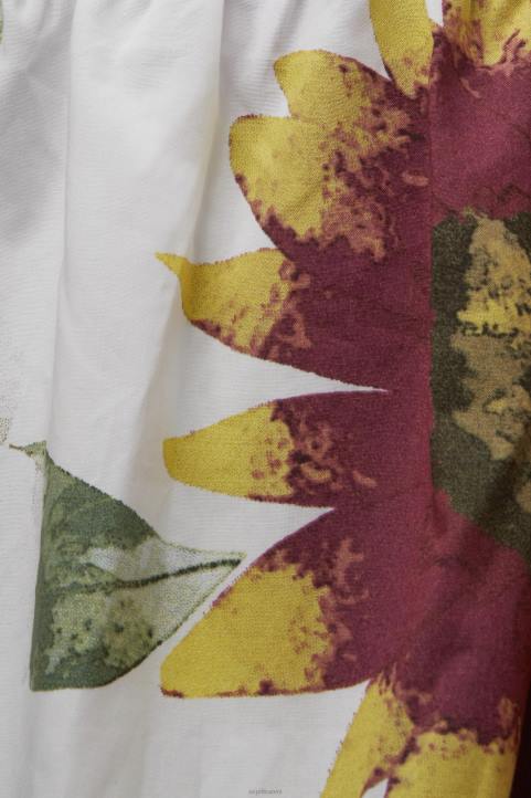 naiset Esprit valkoinen kuvioitu off-shoulder popliini-minimekko mekot 82T6178