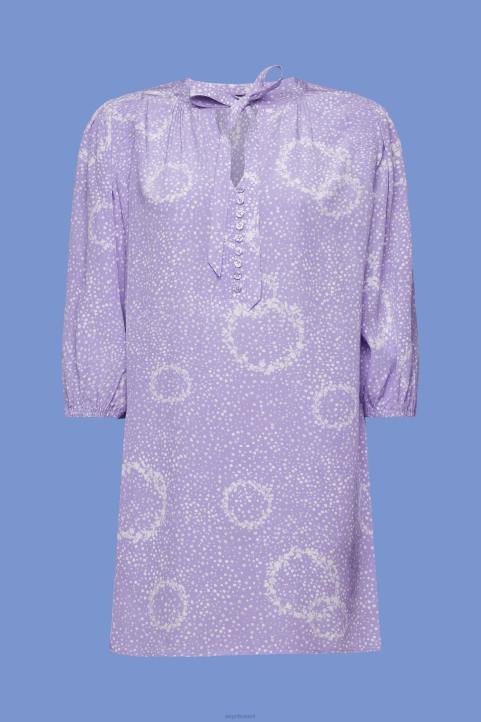 naiset Esprit valkoinen kuviollinen minimekko, jossa rusetti mekot 82T6230