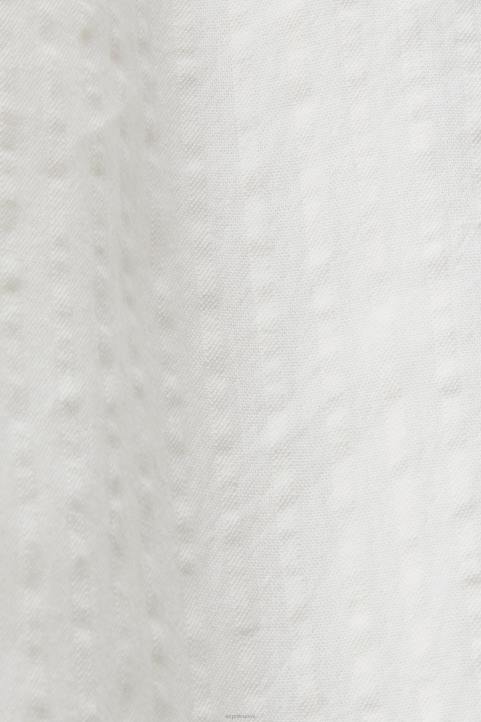naiset Esprit valkoinen midi-paitamekko solmittavalla vyöllä, puuvillasekoitetta mekot 82T6235