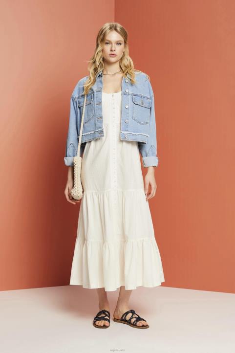 naiset Esprit valkoinen nauhallinen maximekko mekot 82T6232