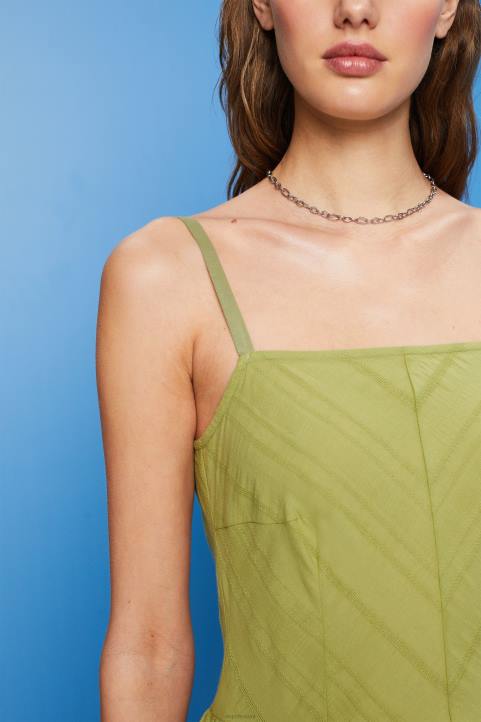 naiset Esprit valkoinen puuvillainen minimekko mekot 82T642