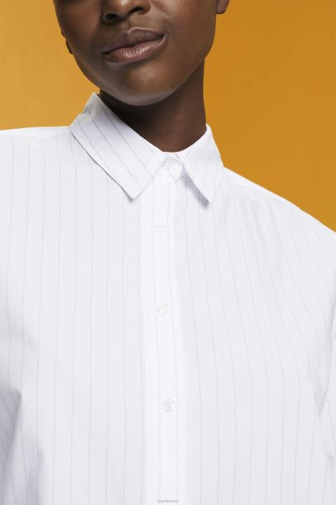 naiset Esprit valkoinen raidallinen paitamekko, 100 % puuvillaa mekot 82T6277