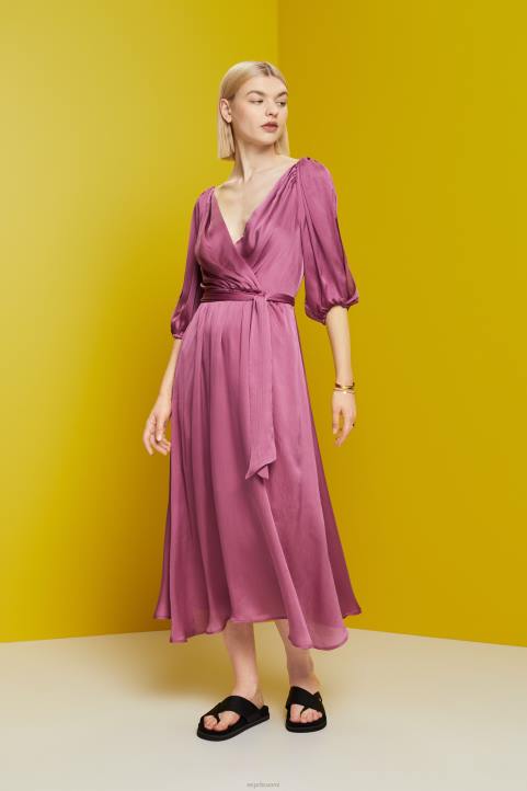 naiset Esprit violetti mekot kevyesti kudottu mekot 82T6137