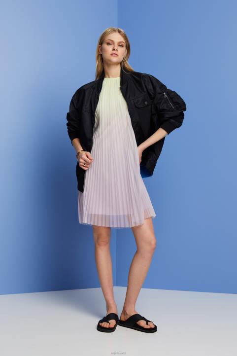 naiset Esprit violetti plisse minimekko mekot 82T6134