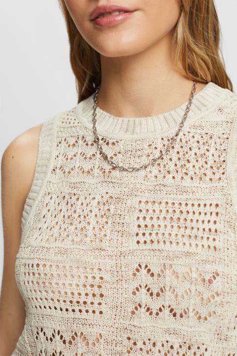 naiset Esprit hiekka hihaton neule neuleet 82T67