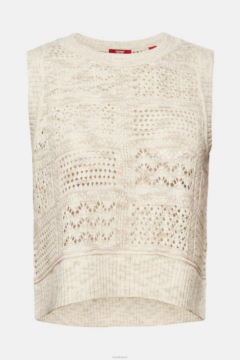 naiset Esprit hiekka hihaton neule neuleet 82T67