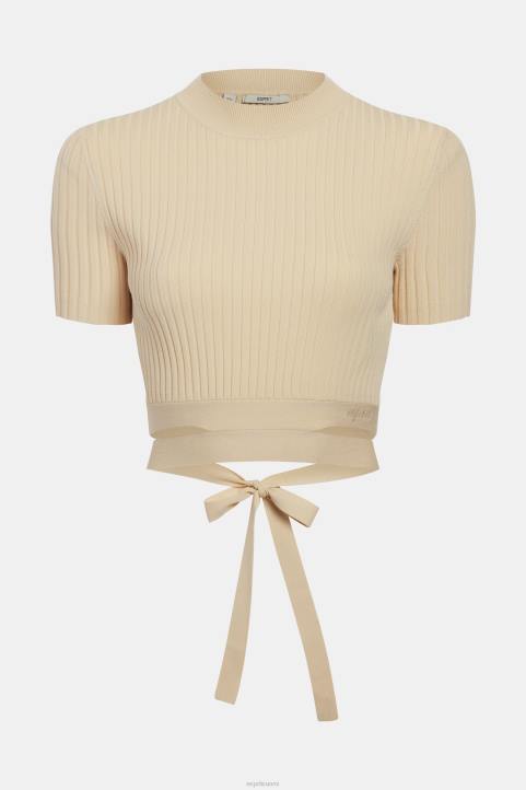 naiset Esprit hiekka laskostettu yläosa neuleet 82T6376
